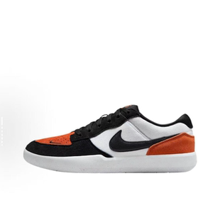 Force 舒适薄底 Nike DV5477 透气低帮黑白橙板鞋 100 耐克