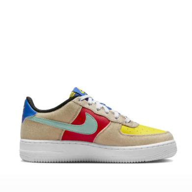 Nike舒适百搭 防滑耐磨 低帮 儿童板鞋 棕黄红 青少年FN7818-100