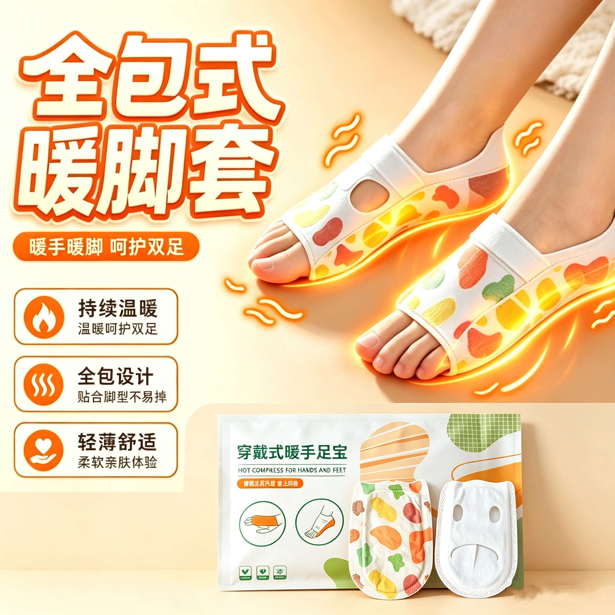 40片脚底自发热暖足贴热敷神器