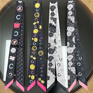 适用于D家高端细窄长条绑包包丝巾手提包手柄丝带多功能装饰腰带