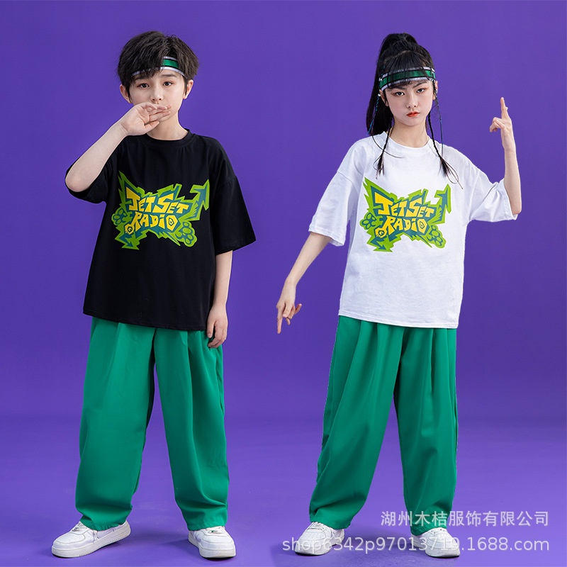 爵士舞服装儿童女街舞潮服男孩hiphop酷帅架子鼓演出嘻哈炸街