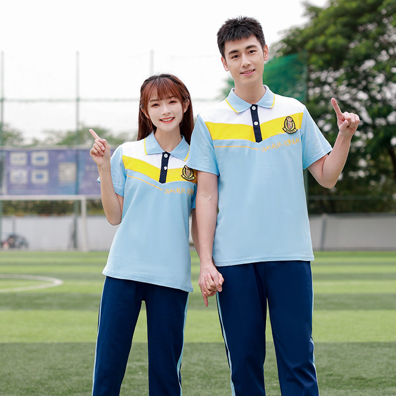 2026春夏季学生校服定制套装短袖裙裤通用棉质休闲运动风源头工厂