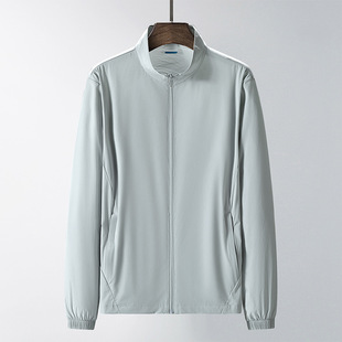 速干 轻薄透气夹克男士 中老年防晒衣男夏季 冰丝皮肤衣爸爸夏装