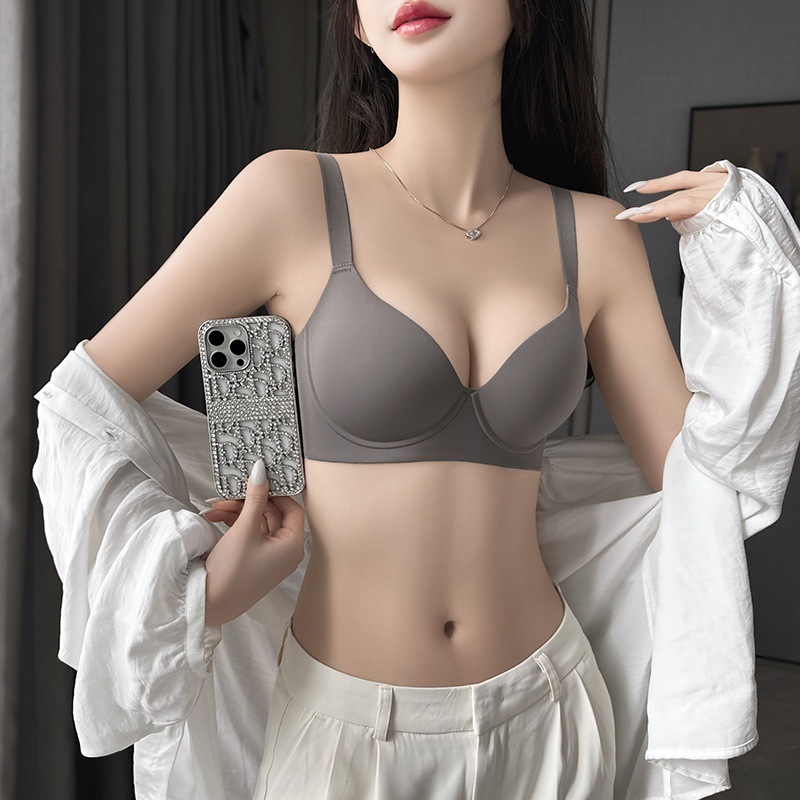 无钢圈光面无痕内衣小胸聚拢收副乳文胸女胸罩性感建议舒适代发