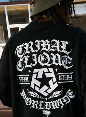 【清仓福利】TRIBAL 哥特字TSTAR组合卫衣美式街头潮牌宽松圆领