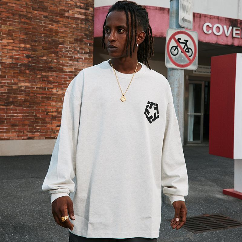 TRIBAL立体LOGO基础长袖T恤