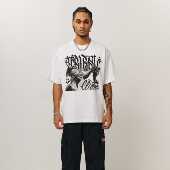 T恤美式 TRIBAL 面巾魔女插画短袖 街头潮牌街舞滑板情侣宽松圆领T