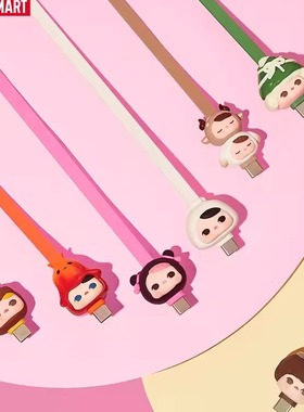 POPMART泡泡玛特PUCKY精灵美食大酒楼数据线盲盒周边潮流可爱礼物