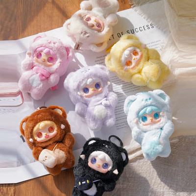 氧氧咬一口小熊系列毛绒搪胶盲盒