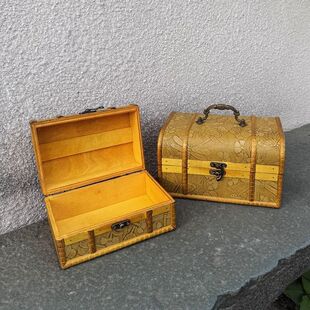 复古做旧木盒饰品首饰收纳盒木匣子中式盒影楼拍摄道具