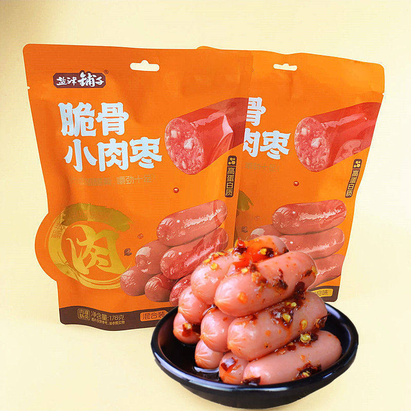 盐津铺子脆骨小肉枣烤肠香辣香肠