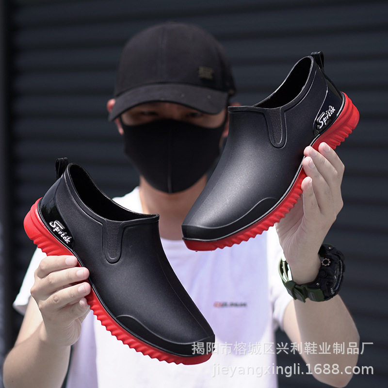 男士时尚雨靴低筒防滑雨