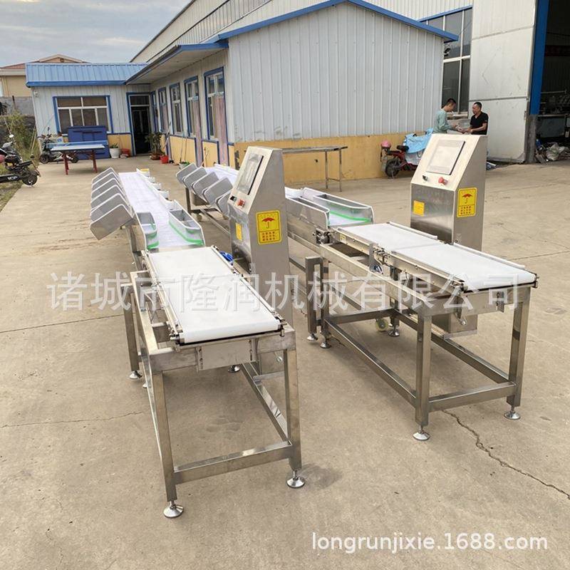 厂家供应全自动白条鸡大小分级机 活鱼重量分选机 皮带式检重秤