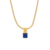 Cubic Lapis Lazuli Snake Bone Chain Gold