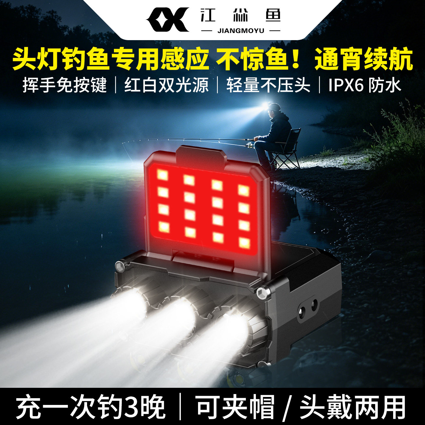 头灯钓鱼专用感应超长续航