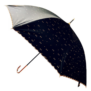 小清新黑胶遮阳伞防紫外线女弯钩太阳伞M雨伞晴雨伞两用长柄伞