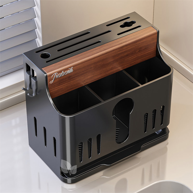 榉木厨房不锈钢刀架菜板一体置物架多功能筷勺子砧板刀具收纳架子,收纳整理,整理架/置物架/收纳架,淘宝优惠券,粉丝福利购,淘宝优惠卷
