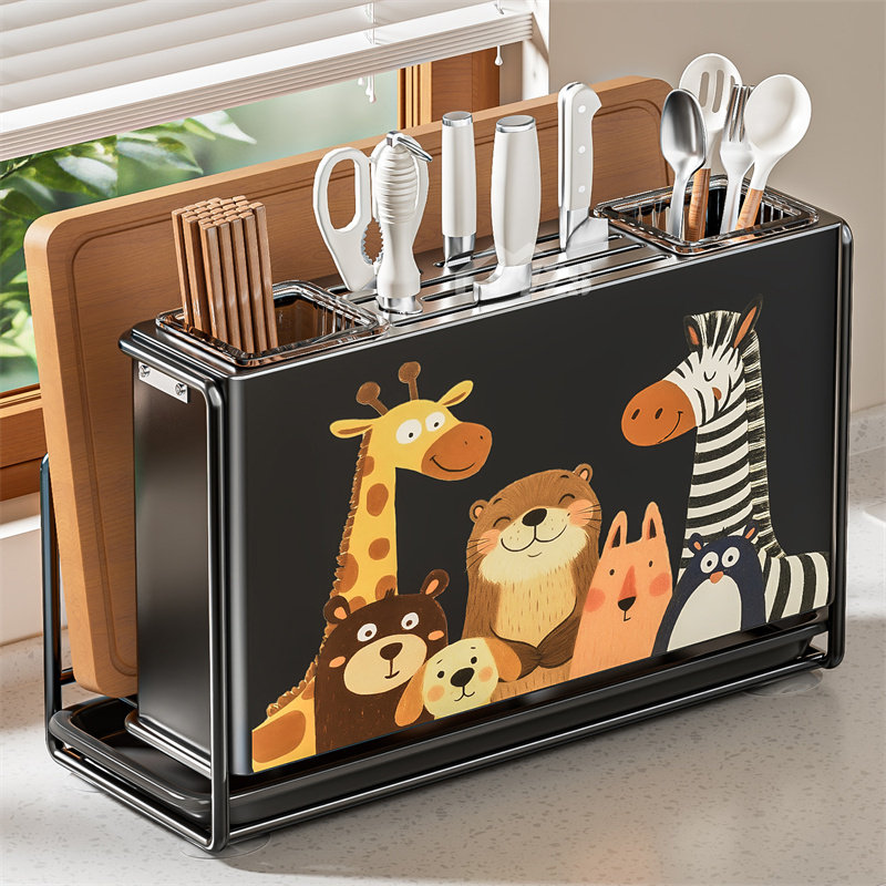 厨房钢制刀架置物架多功能壁挂式菜刀筷子砧板架一体刀座收纳架,厨房/烹饪用具,刀架,淘宝优惠券,粉丝福利购,淘宝优惠卷