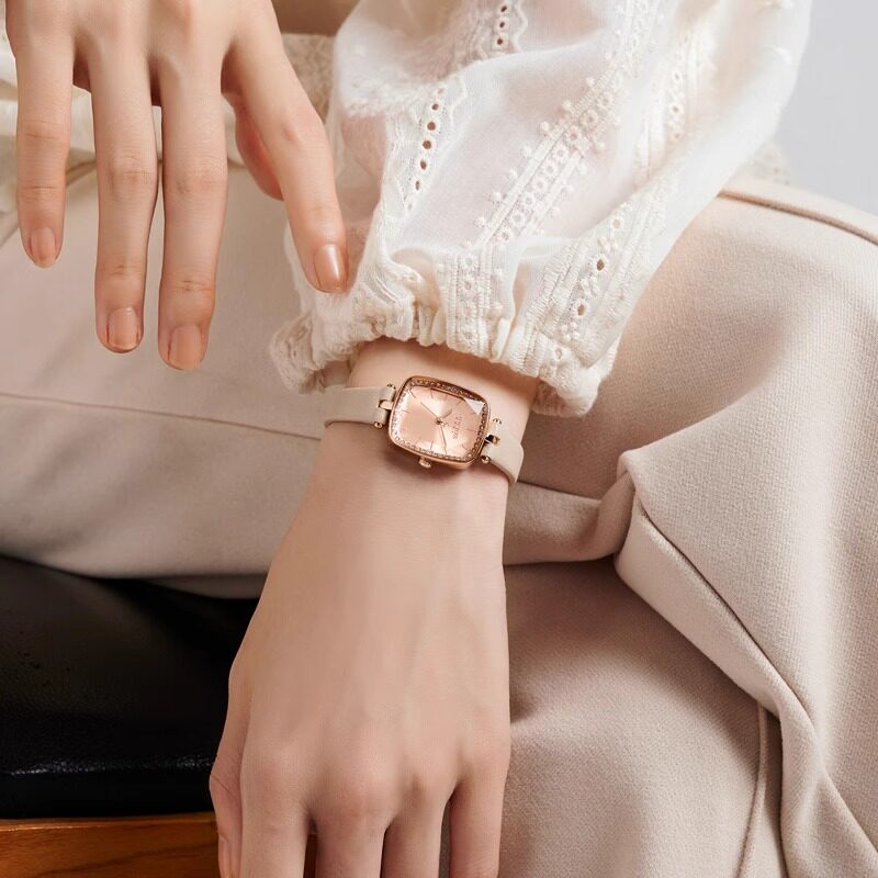 正品官方julius聚利时女生手表高级感简约气质方形石英表皮带1341