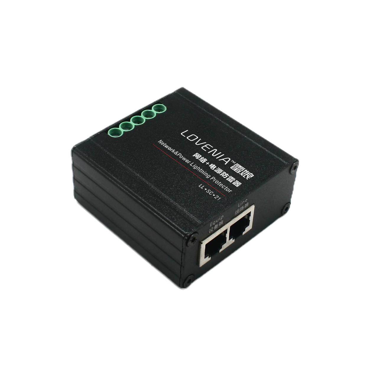 雷娘24v网络电源二合一防雷器监控信号浪涌保护器电涌避雷器包邮