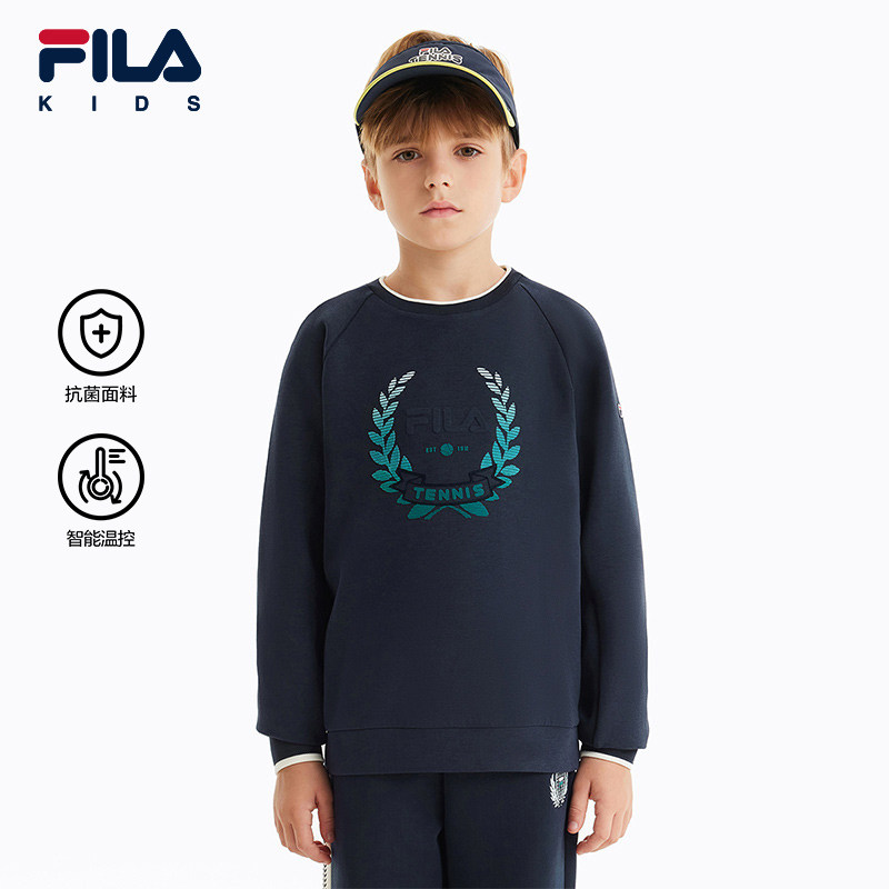 FILA斐乐男中大童套头卫衣