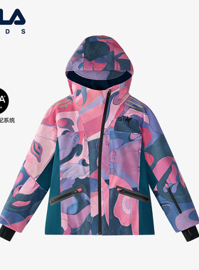 FILA | JAMES JEAN联名儿童滑雪服2024冬季新款女中大童户外外套