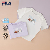 T恤2025夏新款 FILAxBAMBOOMATES斐乐童装 儿童宝宝短袖 婴儿服