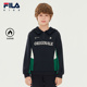 FILA 男女童加绒保暖休闲针织上衣 新款 斐乐童装 儿童卫衣2025冬季