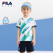 儿童短袖 T恤2025夏季 新款 FILA斐乐童装 运动上衣男小童网球POLO衫