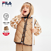 新款 FILA斐乐童装 儿童棉服2025年春季 男小童摇粒绒保暖外套两件套