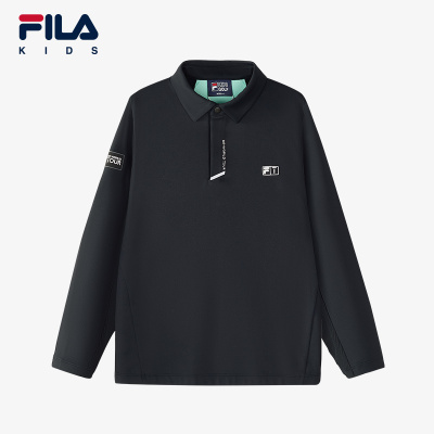 FILA斐乐中大童长袖POLO