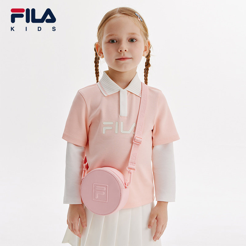 FILA斐乐儿童包包2024秋季新款女童中大童时尚少女可爱斜挎包潮