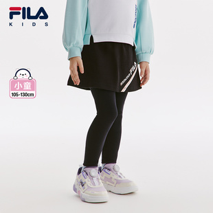 小童女童裙裤 2024秋冬新款 潮 儿童弹力针织短裙运动裤 FILA斐乐童装