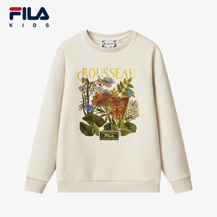 男孩春秋款 FILA斐乐童装 中大童儿童套头衫 新款 男童卫衣2024冬季