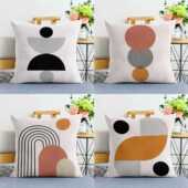 北欧黑白抱枕套简约轻奢千鸟格靠枕好看 灰色几何客厅沙发靠垫