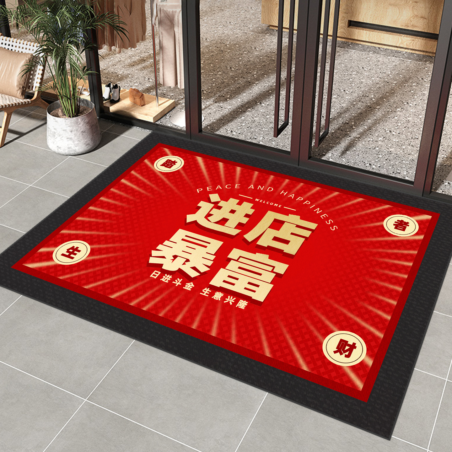 商铺入户门地垫店铺酒店门口除尘