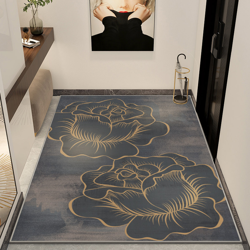 高级感并蒂莲入户门玄关地垫入户耐脏进门脚垫可裁剪门垫大门地毯,居家布艺,入户地垫,淘宝优惠券,粉丝福利购,淘宝优惠卷