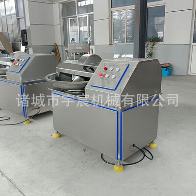 全自动拌机商用虾滑丸子设鲅鱼斩切剁加工备GEZ变频高速鱼肉斩拌