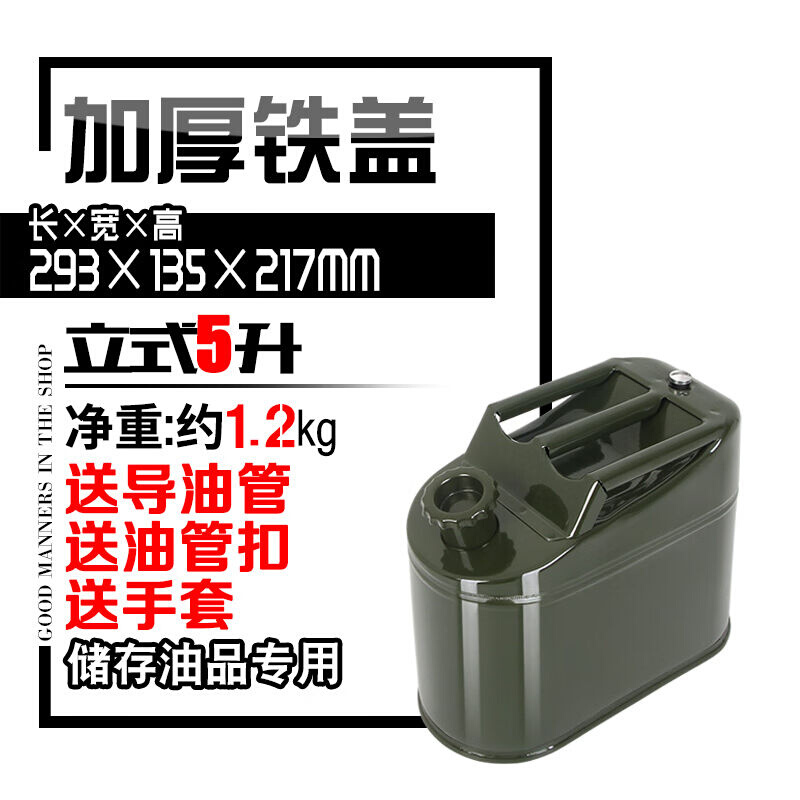 VIERUODIS加厚铁油桶汽油桶30升20升10L50L加油壶柴油桶铁桶汽油 汽车零部件/养护/美容/维保 备用油箱 原图主图