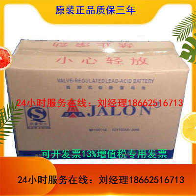 JALON UPS电池 铅酸免维护蓄电池 NP100-12 12V100AH EPS直流屏用