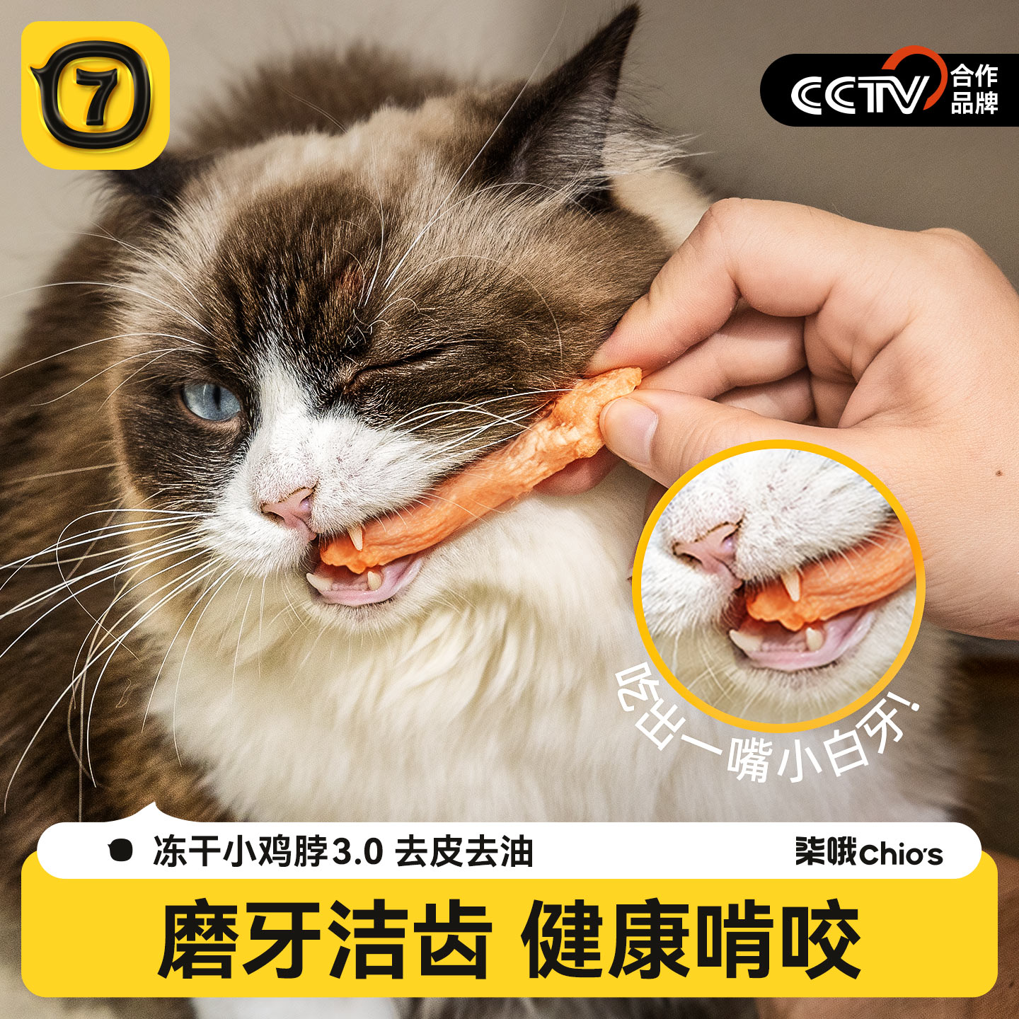 猫咪冻干鸡脖磨牙洁齿健康无添加