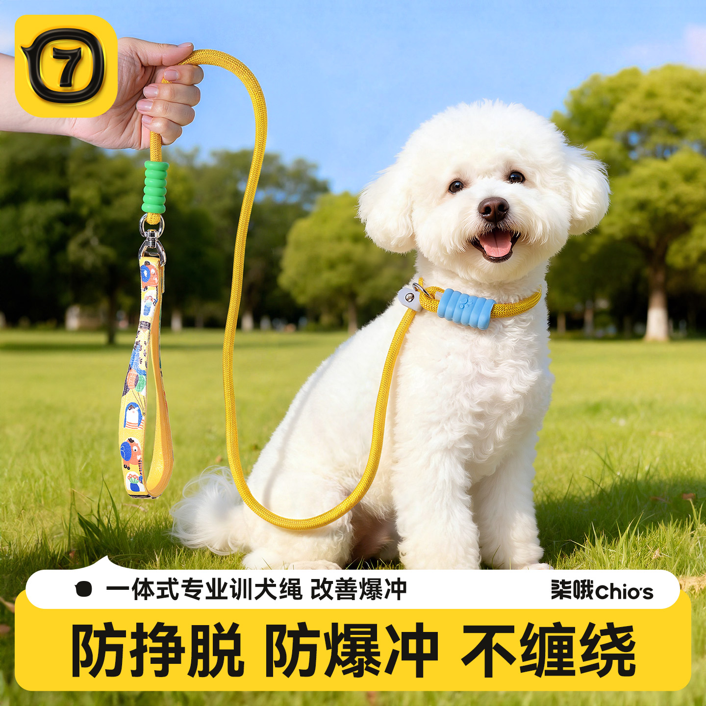 p链p绳狗狗牵引绳遛狗链子防爆冲小中大型犬训犬打结比熊宠物用品