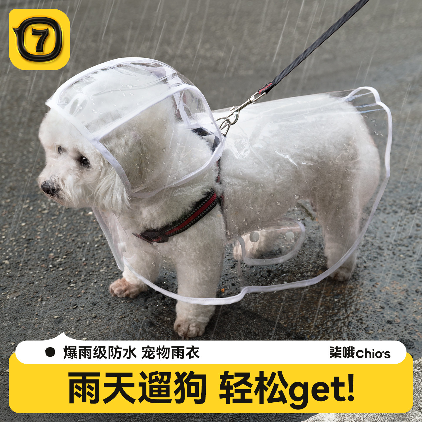 狗狗雨衣护肚斗篷小狗透明雨披图片