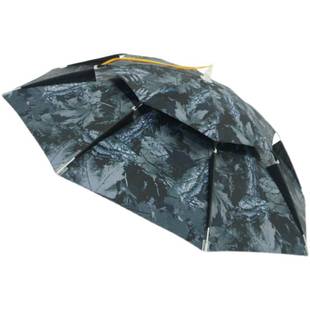钓鱼帽伞户外伞垂钓雨伞帽子超轻透气黑胶双层防晒 伞帽头戴式 新款