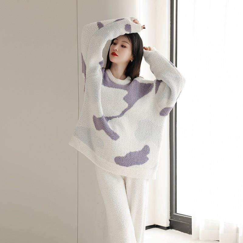 眼中星河已尽「Daily Gtra」 睡衣女秋冬珊瑚绒轻甜风家居服套装