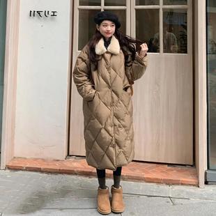 Chlenady小香款棉绒羽绒服女士冬季长款高端超好看轻薄外套