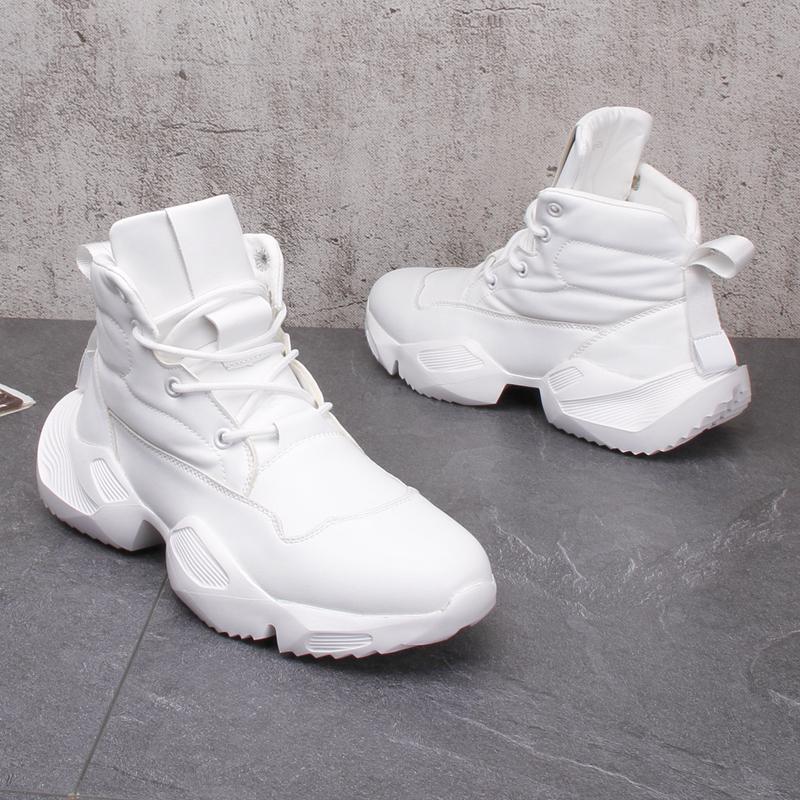 香港潮牌小白鞋男鞋2024秋冬新款时尚运动潮鞋厚底韩版增高老爹鞋