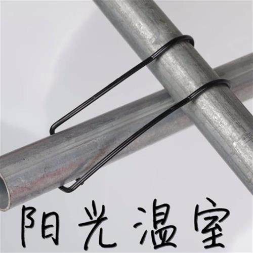 园艺温室大棚配件压顶簧卡簧钢丝夹 压顶弹簧大棚卡子椭圆钢管卡