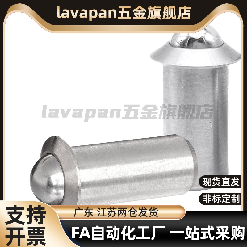 ZAL01/PFSSN 压入式球头柱塞碰珠滚珠弹簧不锈钢定位珠PFSSR