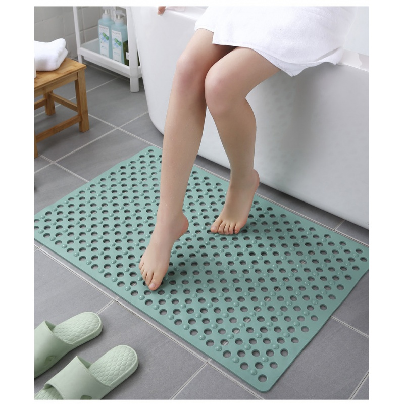 浴室镂空硅胶防滑地毯地垫家用易清洗吸盘方形垫淋浴房轻奢风